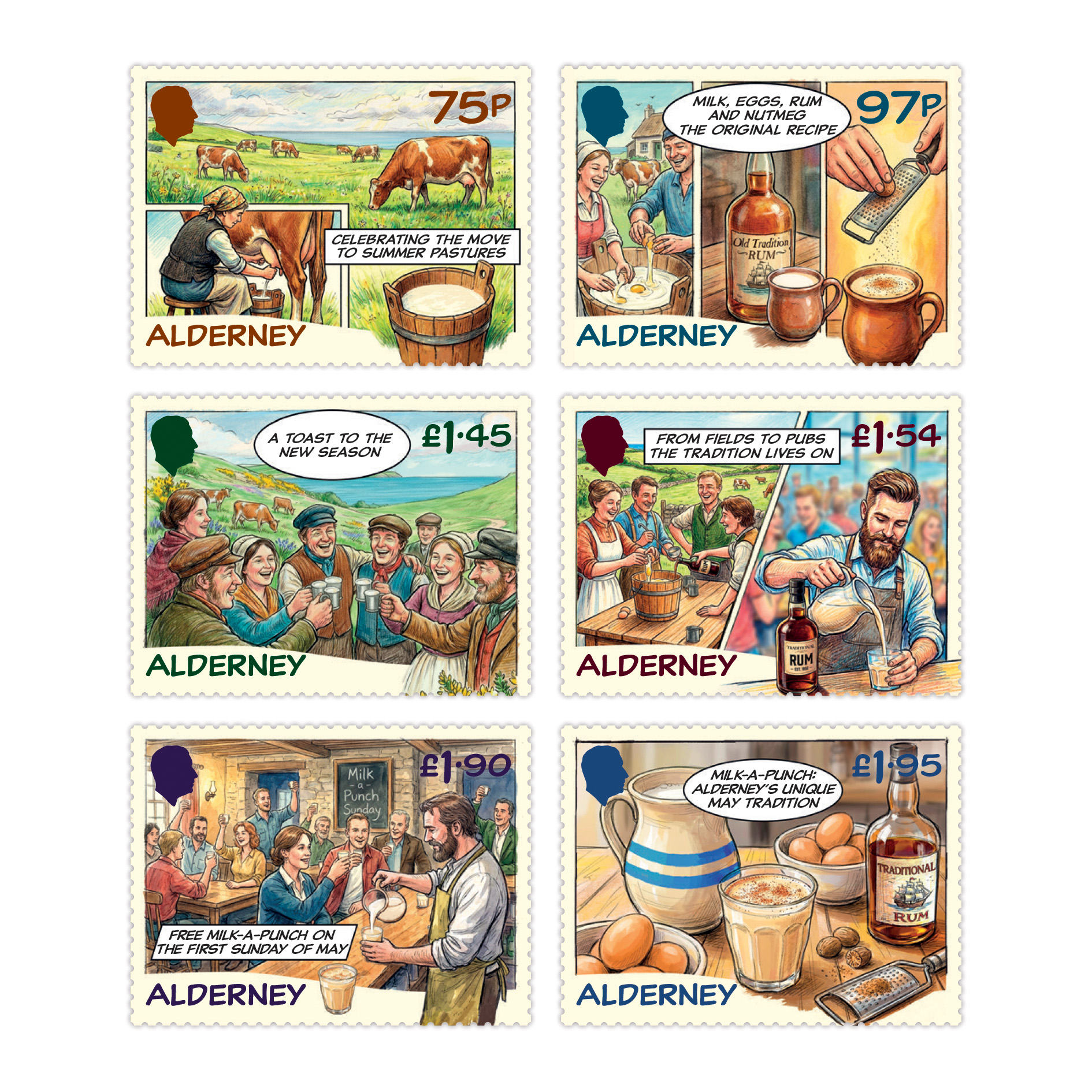 Set of 6 Stamps